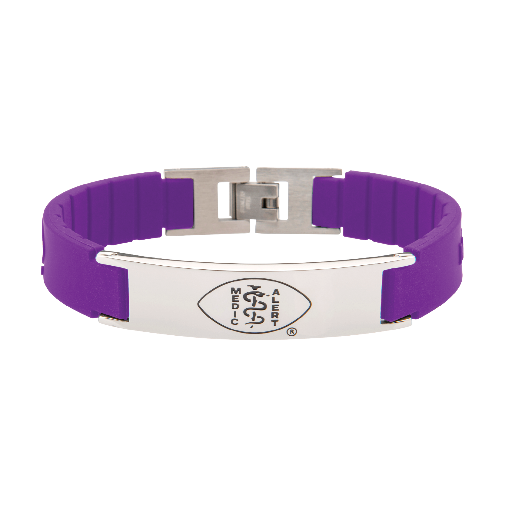 QR Code Elite Silicone Medical ID Bracelet​ - Purple, Purple, large image number 2