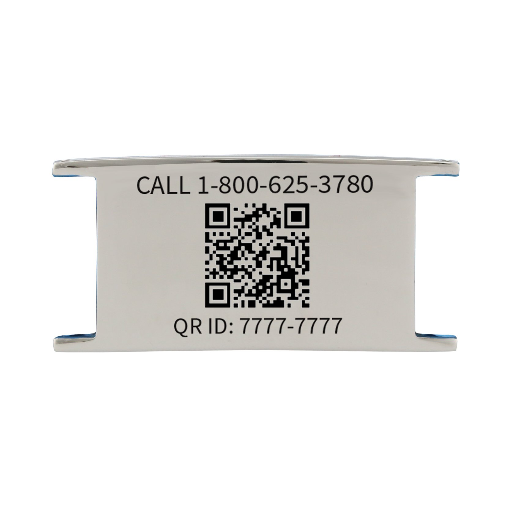 QR Code Child Titanium Medical ID Bracelet Blue, Blue, large image number 1