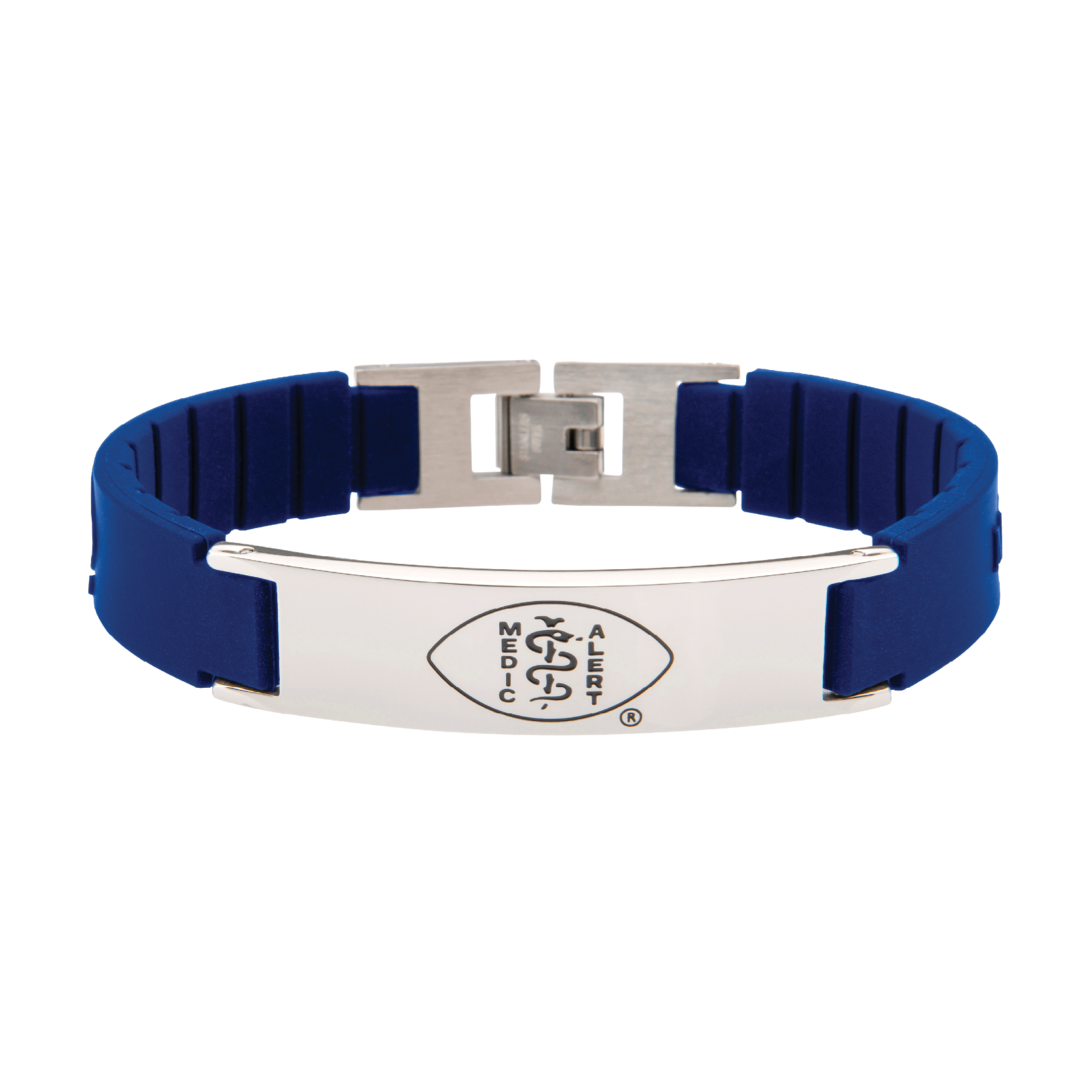 QR Code Elite Silicone Medical ID Bracelet, Blue, large image number 2