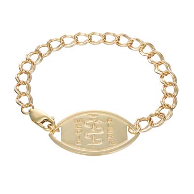 Santa Rosa Medical ID Bracelet 14k Gold