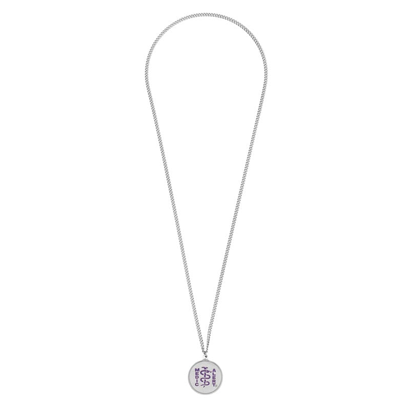 Classic Medical ID Necklace, Purple, large image number 1