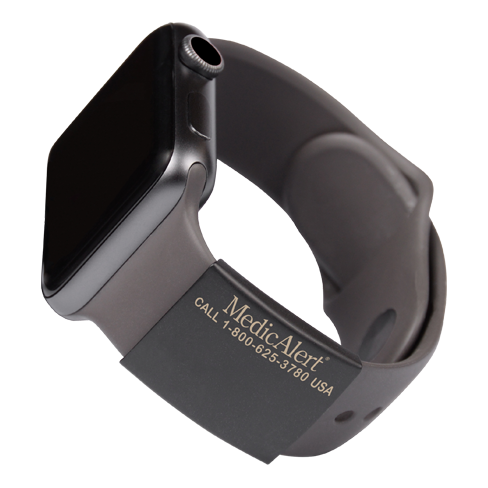Engraved Medical ID for Apple Watch 42mm, 44mm, 46mm