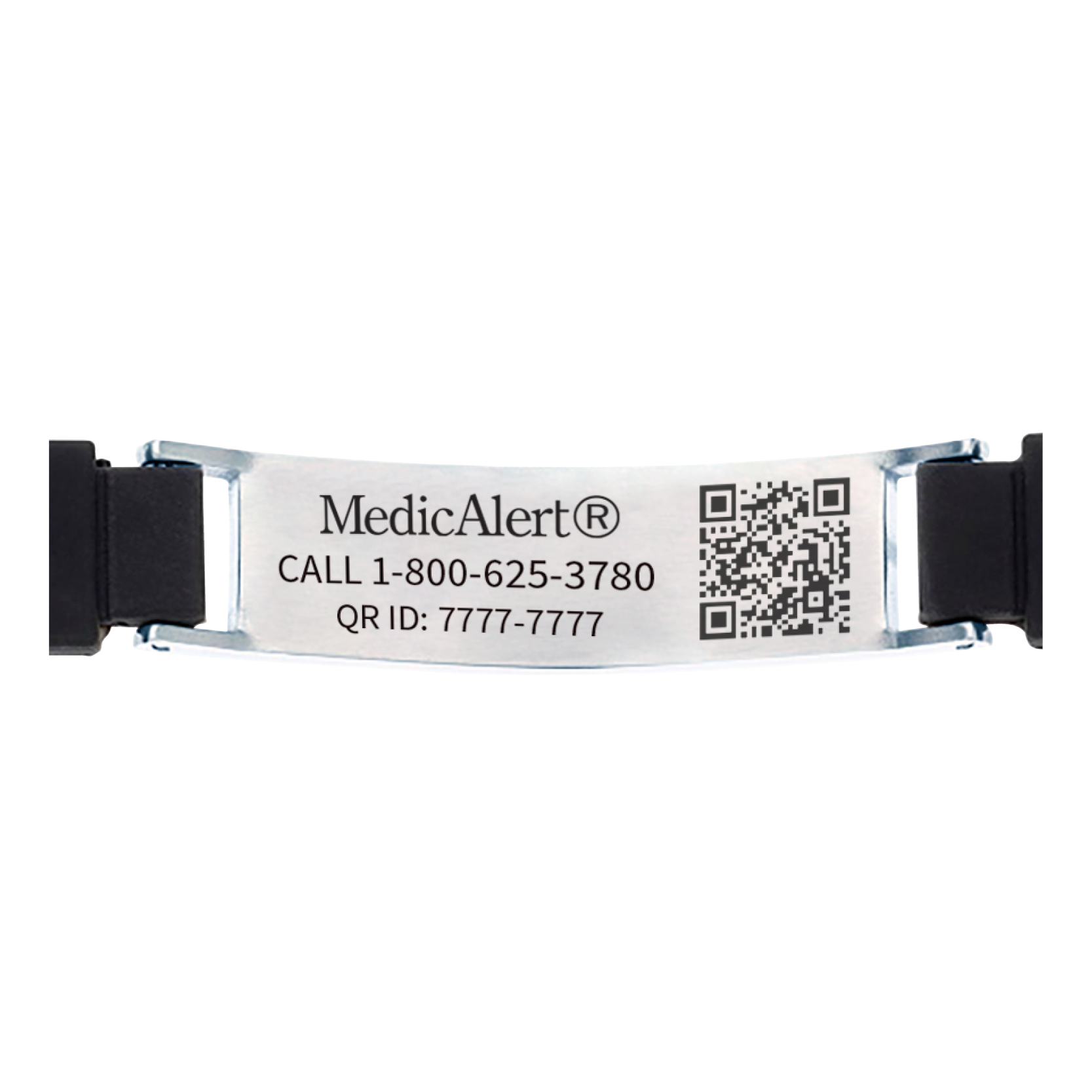 QR Code Elite Silicone Medical ID Bracelet, Black, large image number 3