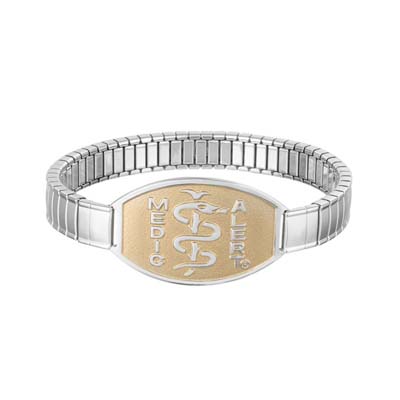 Stretch Band Large Medical ID Bracelet