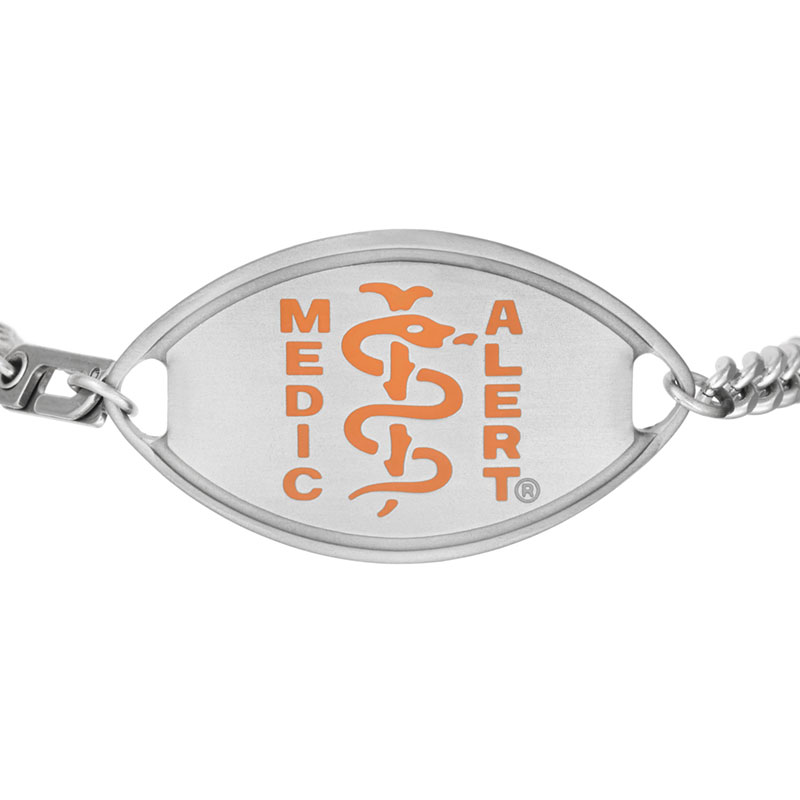 Classic Large Medical ID Bracelet, Orange, large image number 1