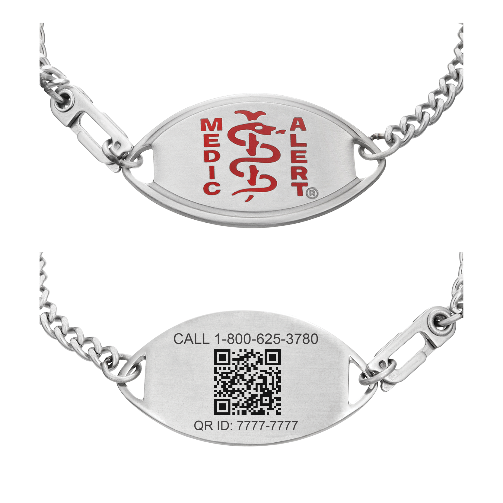 QR Code Classic Medical ID Bracelet, Red, large image number 0