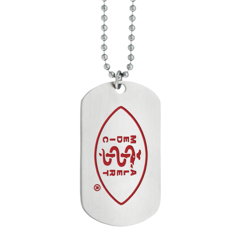QR Code Dog Tag Medical ID Necklace, Silver, large image number 1