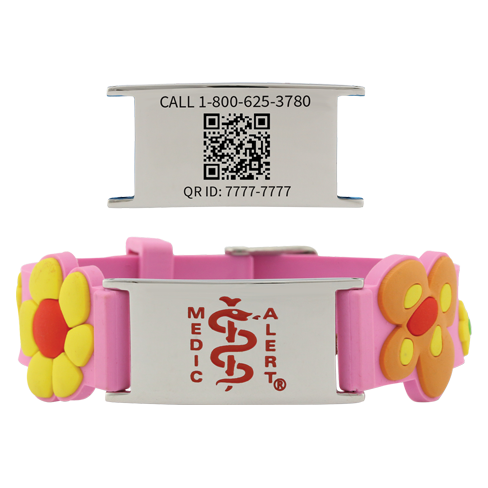 QR Code Child Titanium Medical ID Bracelet