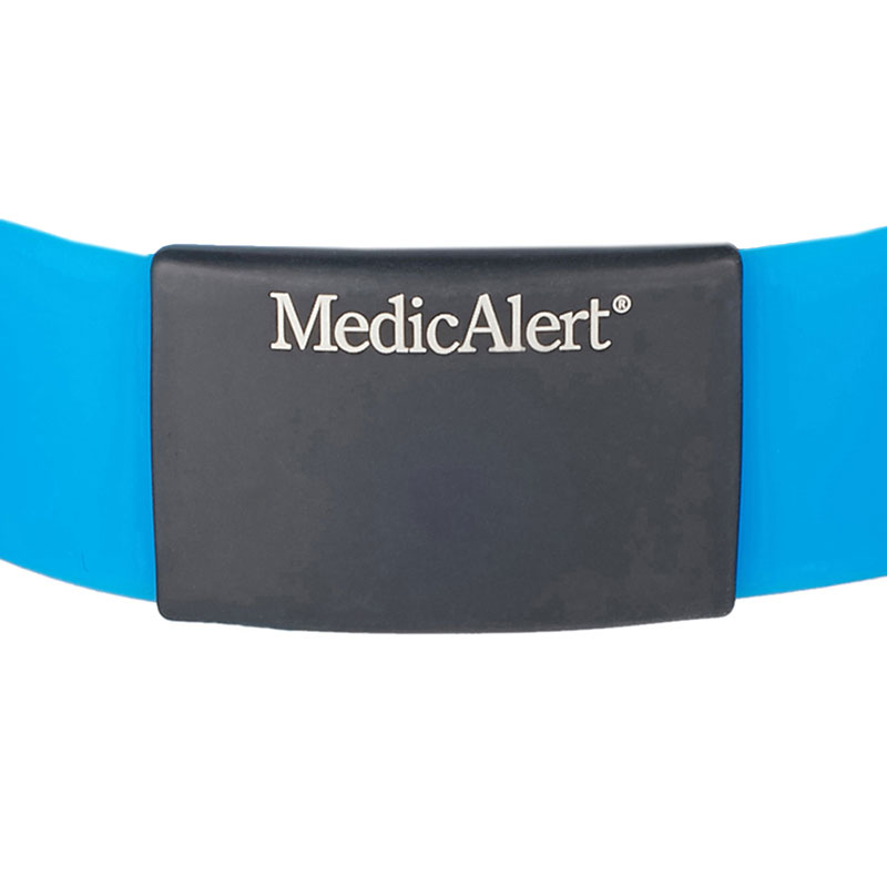 Performance Silicone Midnight Medical ID Bracelet Blue, Blue, large image number 1
