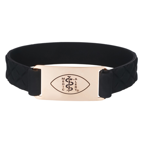 Sport Silicone Quilted Medical ID Bracelet