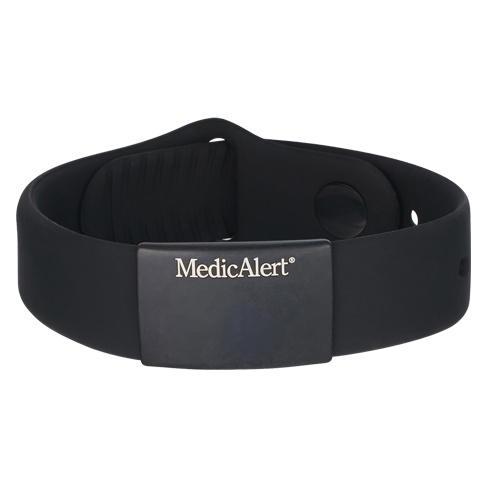 Performance Silicone Midnight Medical ID Bracelet