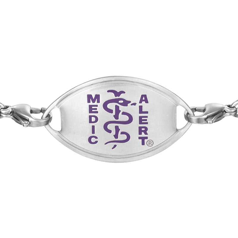 Infinity Medical ID Bracelet, Purple, large image number 1