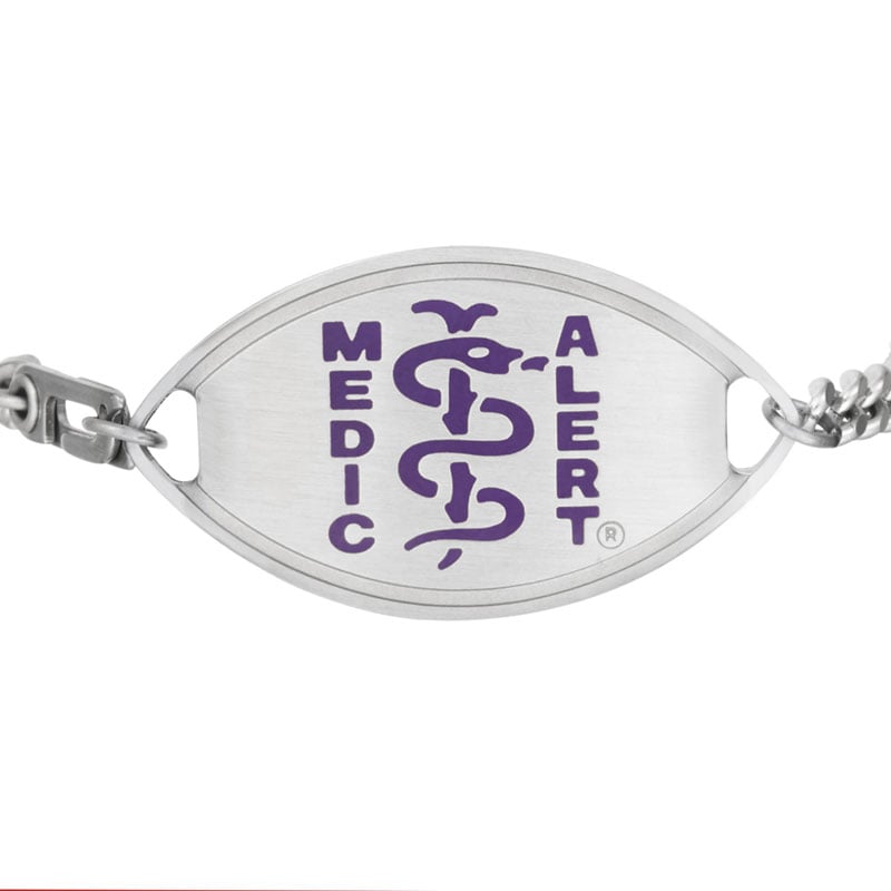 Classic Medical ID Bracelet, Purple Steel, large image number 1