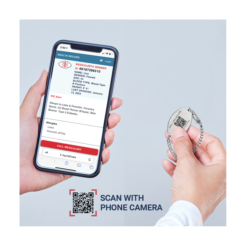 QR Code Classic Medical ID Bracelet | MedicAlert Foundation
