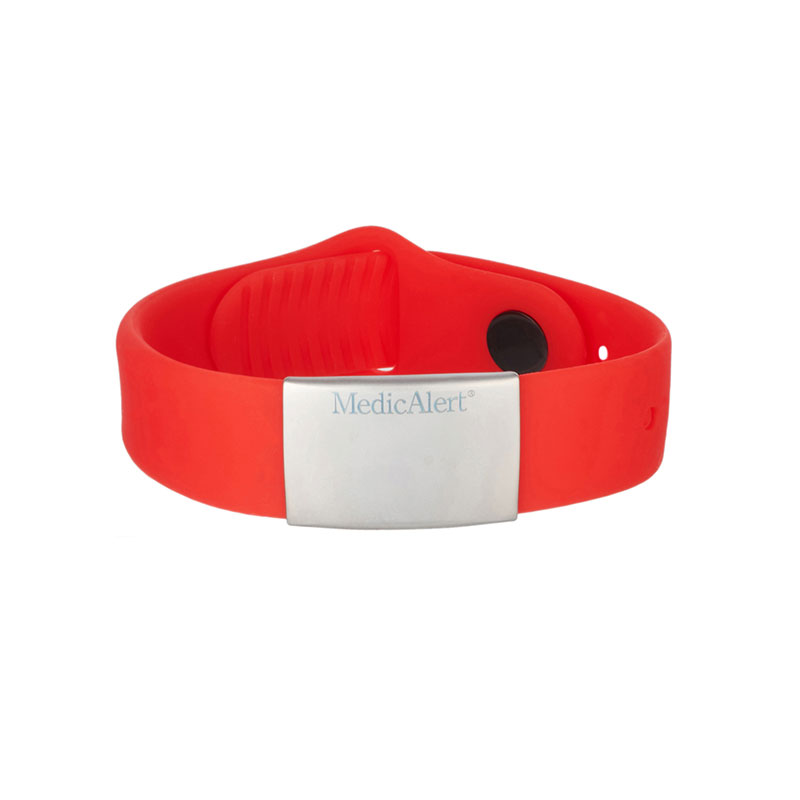 Performance Silicone Medical ID Bracelet Red, Red, large image number 0