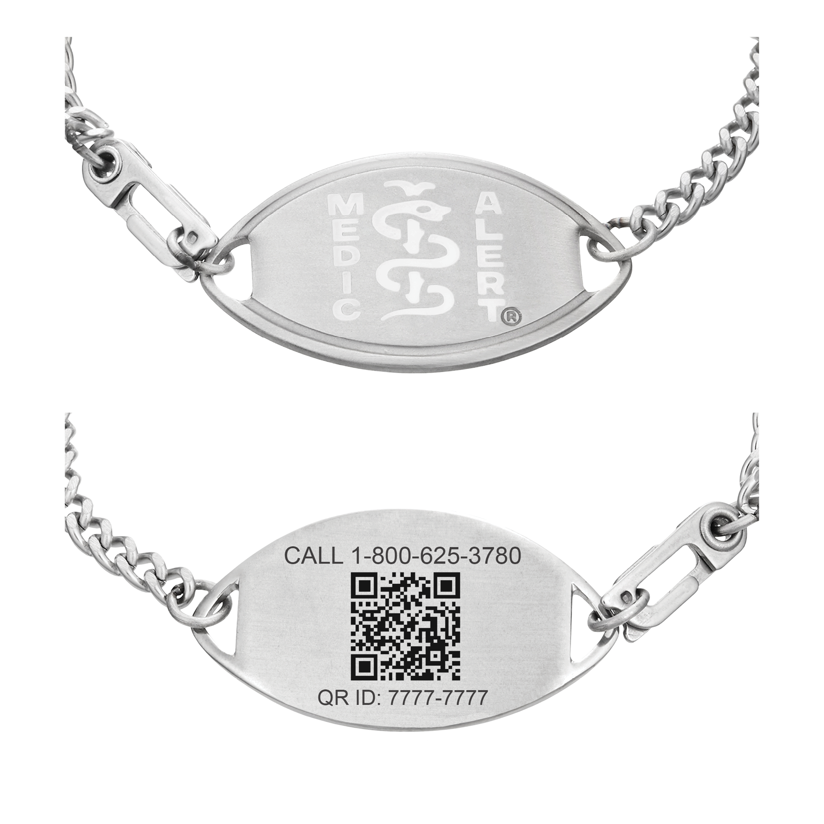 QR Code Classic Medical ID Bracelet White, White, large image number 0