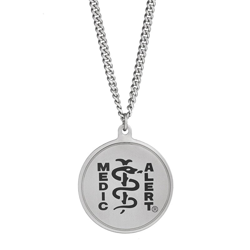 Classic Medical ID Necklace, Black, large image number 0