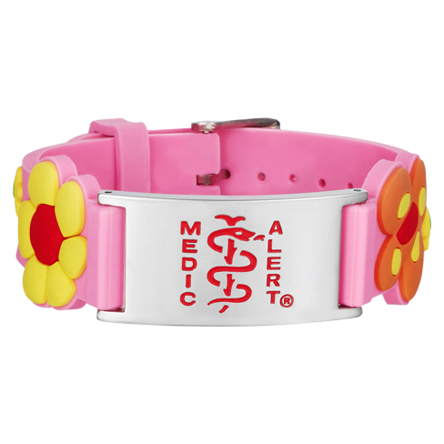 Child Titanium Medical ID Bracelet Pink