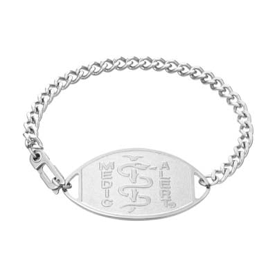 Classic Large Embossed Medical ID Bracelet