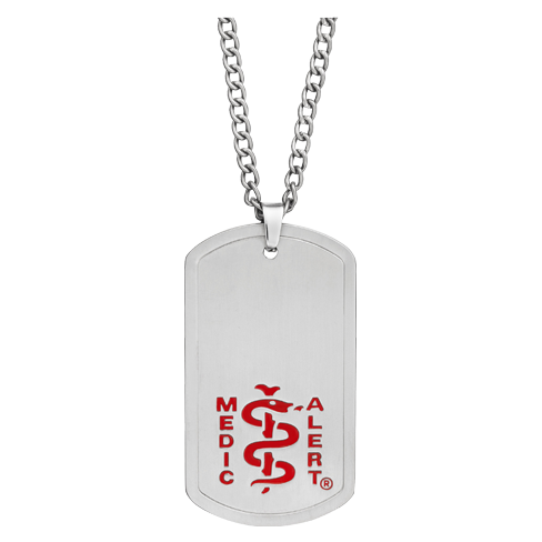 Dog Tag Titanium Medical ID Necklace