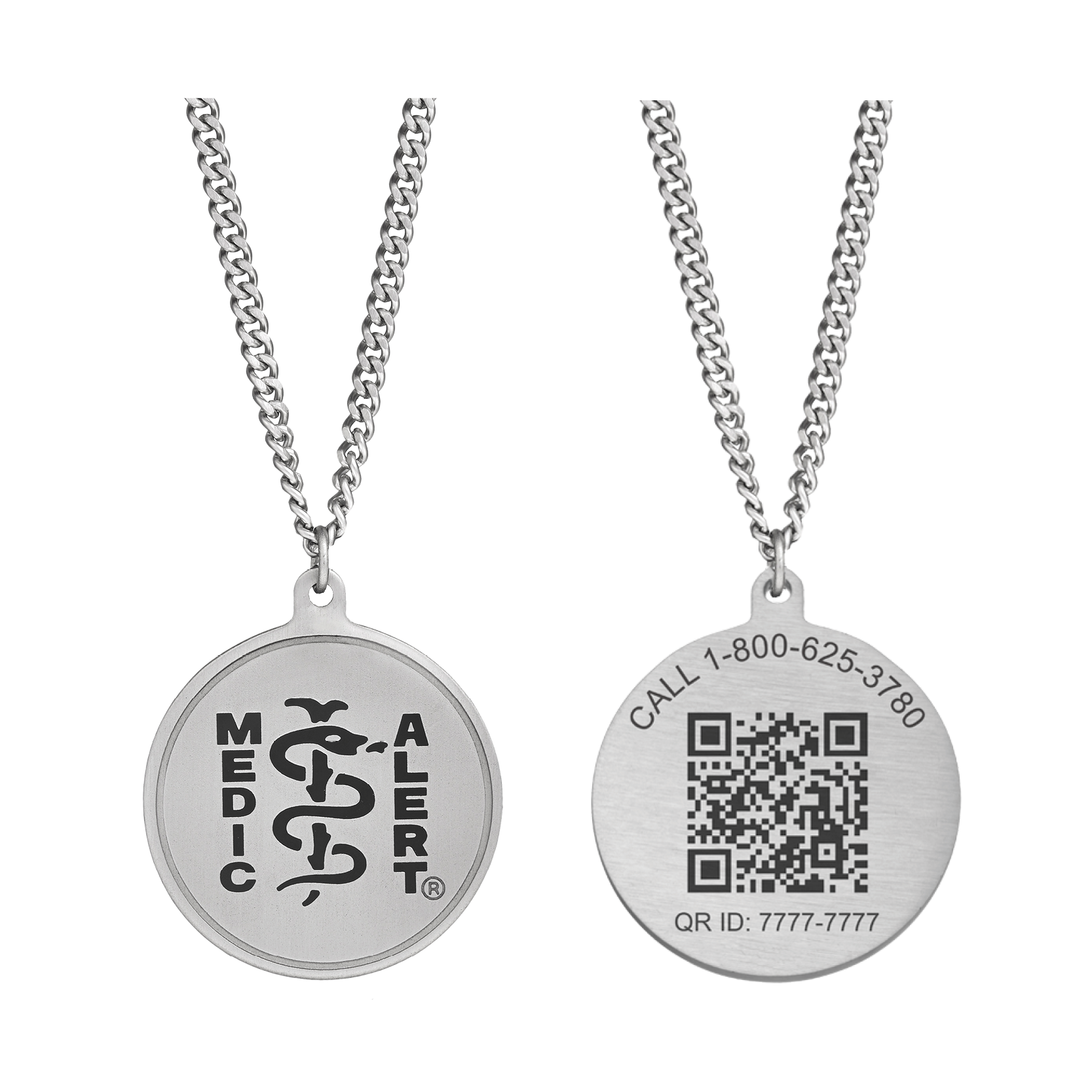 QR Code Classic Medical ID Necklace