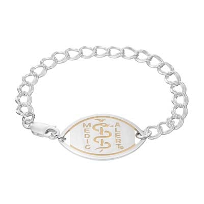 Santa Rosa Medical ID Bracelet Sterling Silver