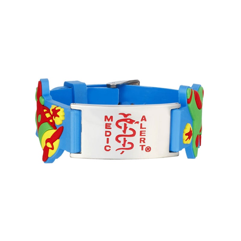 Child Titanium Medical ID Bracelet Blue, Blue, large image number 0