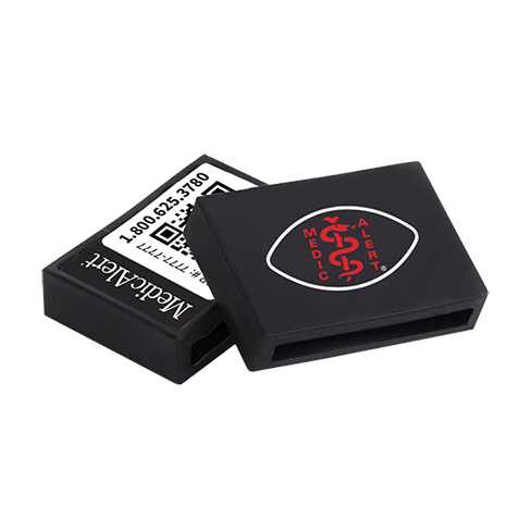 QR Code Silicone Medical ID Slide