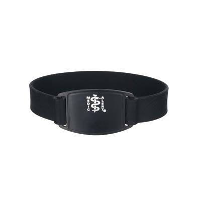 Sport Silicone Midnight Medical ID Bracelet