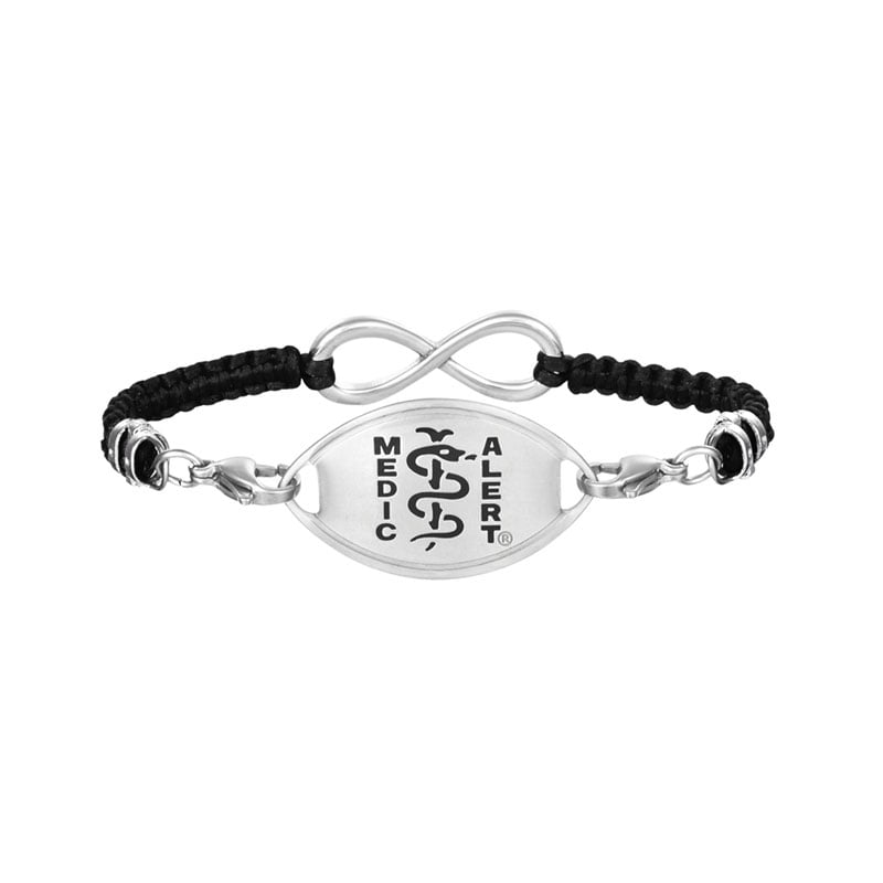 Infinity Medical ID Bracelet, Black, large image number 0