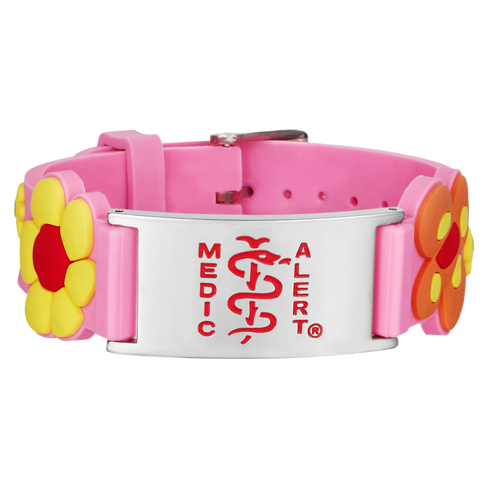 Child Titanium Medical ID Bracelet Pink