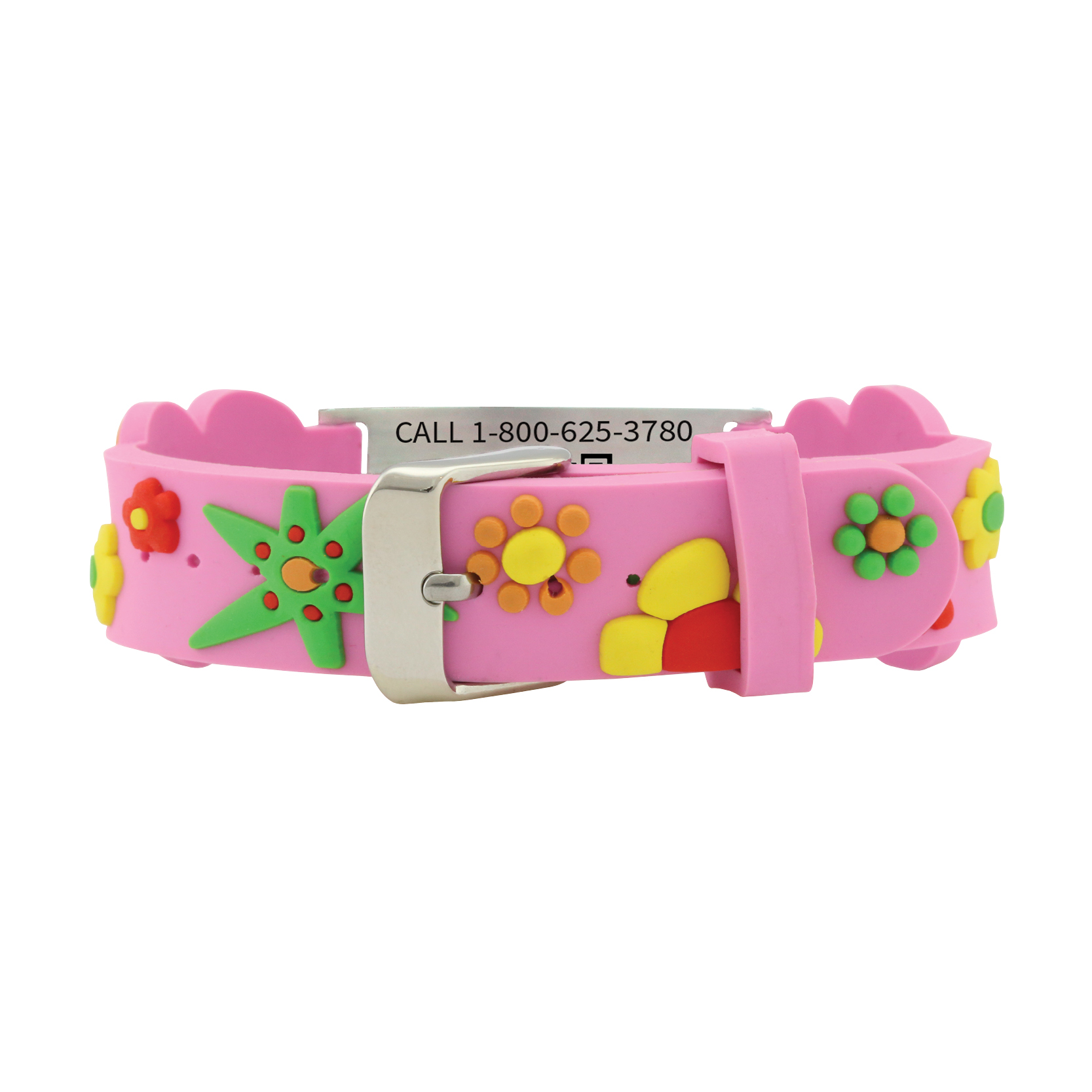 QR Code Child Titanium Medical ID Bracelet Pink, Pink, large image number 2