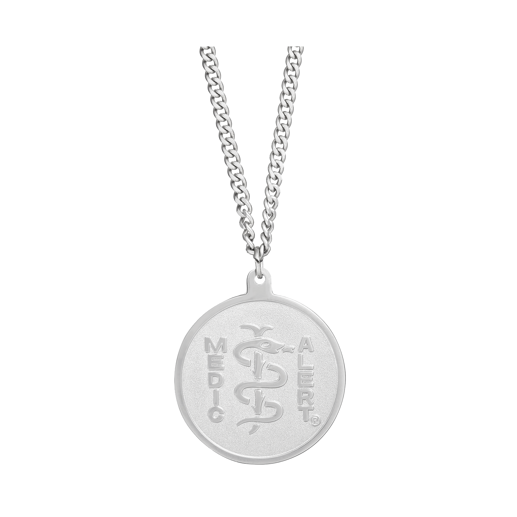 QR Code Classic Medical ID Necklace - Stainless Steel, Stainless Steel, large image number 1