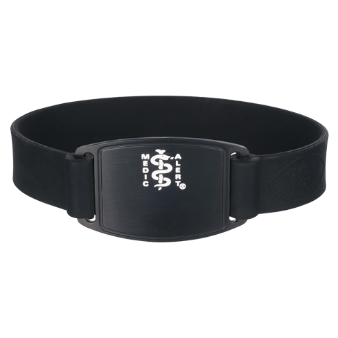 Sport Silicone Midnight Medical ID Bracelet