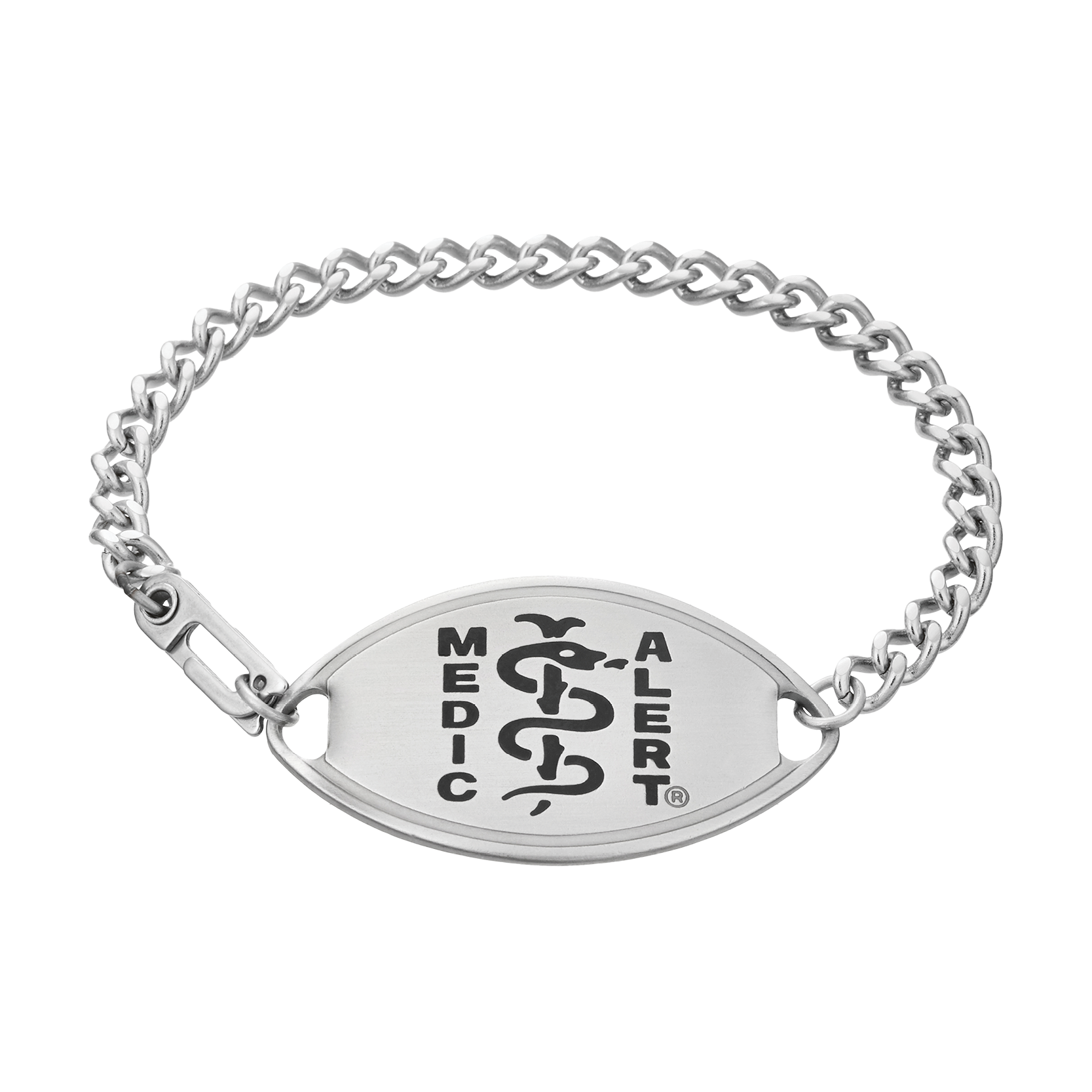 QR Code Classic Large Medical ID Bracelet, Black, large image number 1