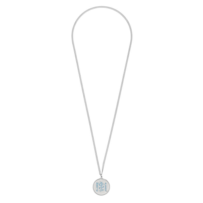 Classic Medical ID Necklace, Light Blue, large image number 1