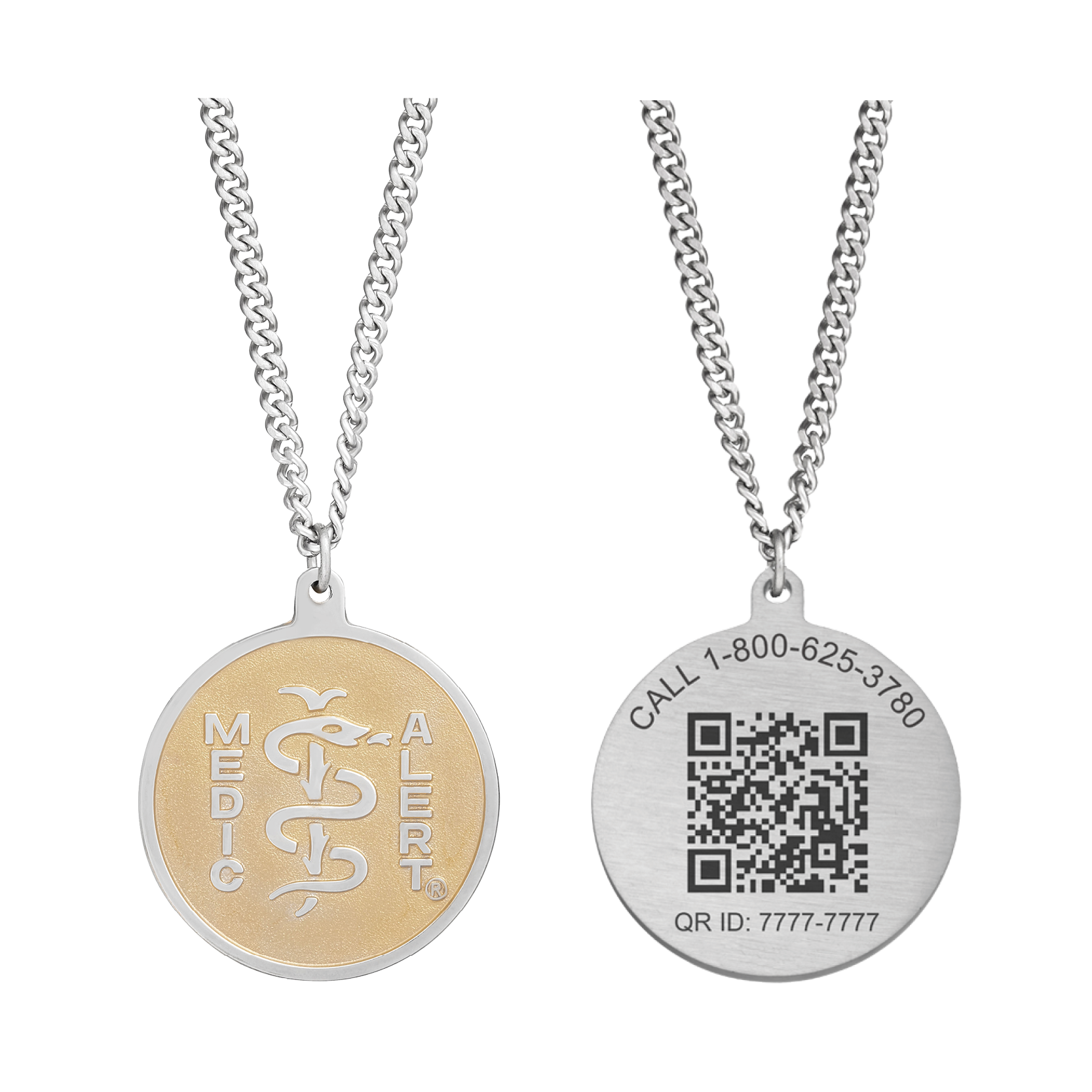 QR Code Classic Medical ID Necklace