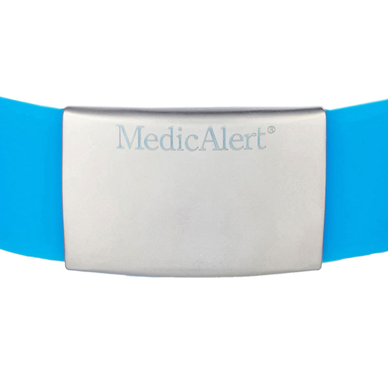 Performance Silicone Medical ID Bracelet Blue, Blue, large image number 1