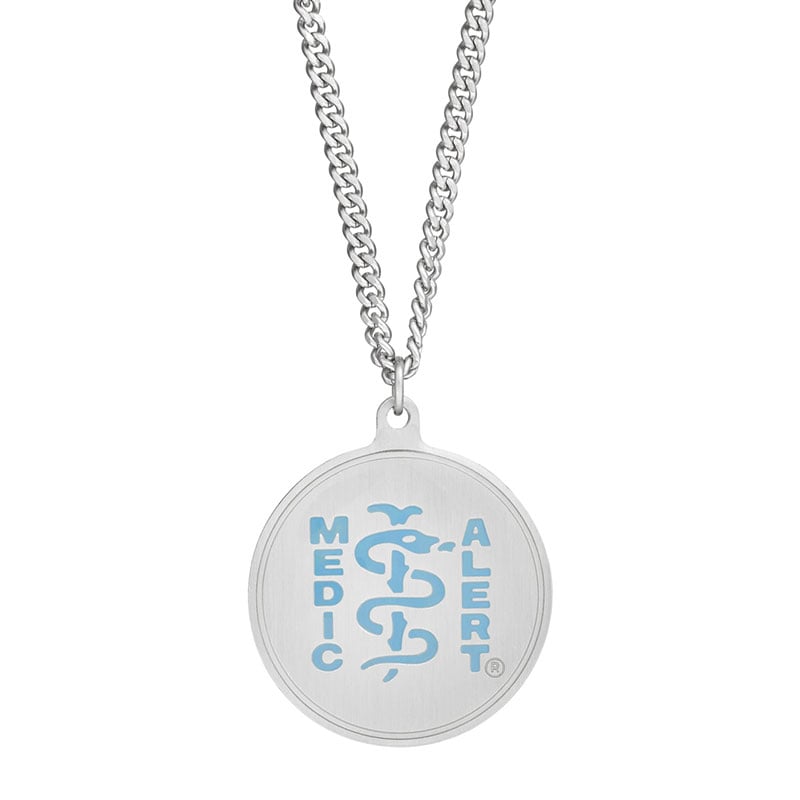 Classic Medical ID Necklace, Light Blue, large image number 0