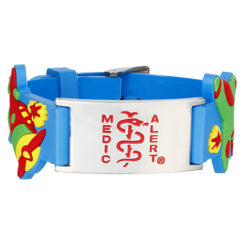 Child Titanium Medical ID Bracelet Blue