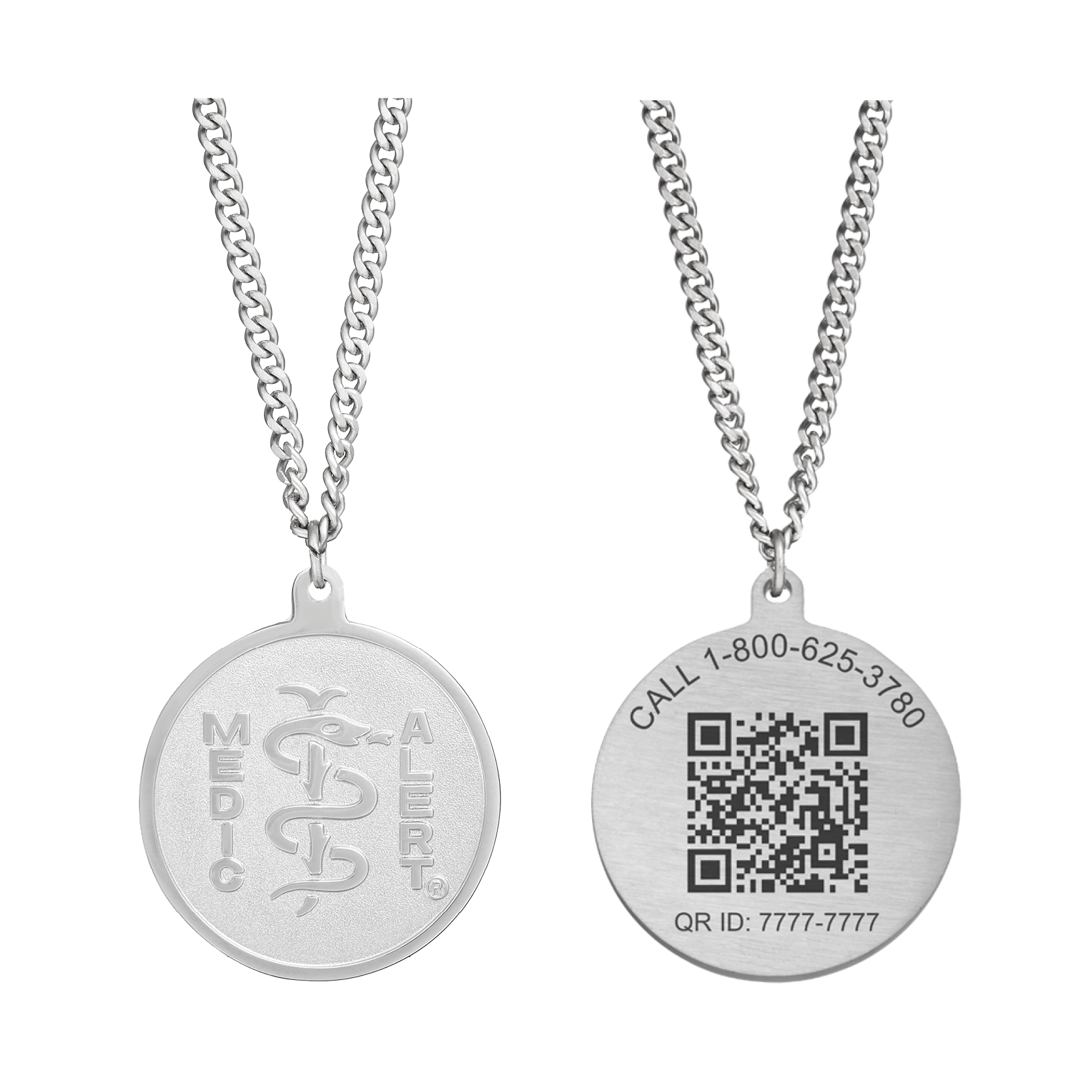 QR Code Classic Medical ID Necklace