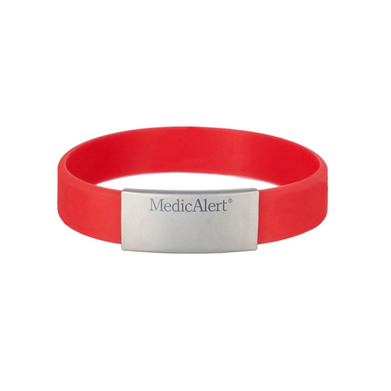 Silicone Medical ID Bracelet, Red Silicone, large image number 0