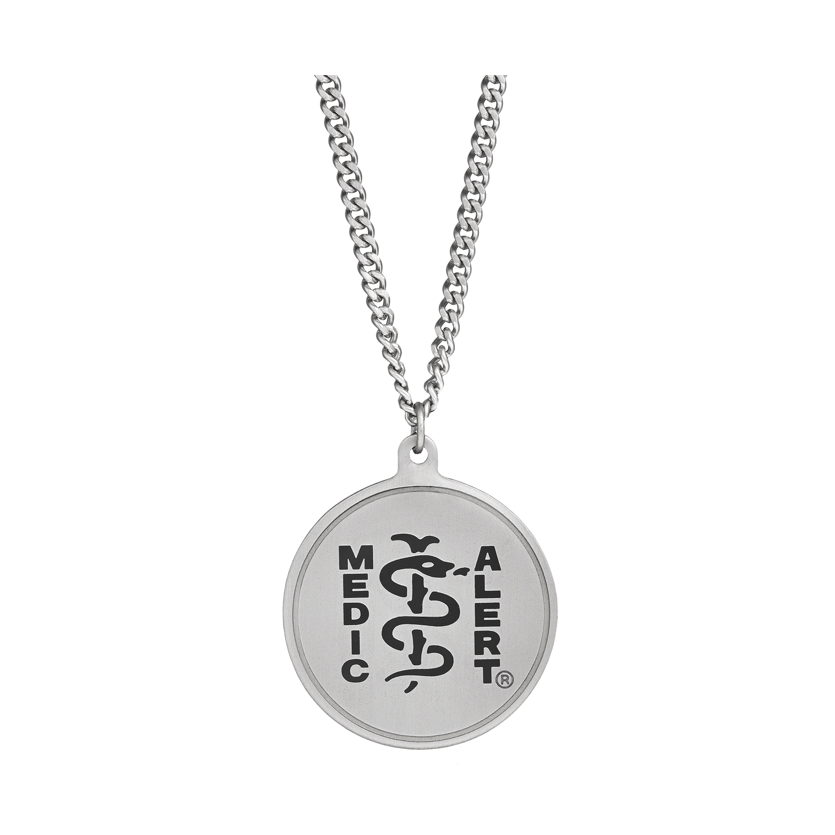 QR Code Classic Medical ID Necklace, Black, large image number 1