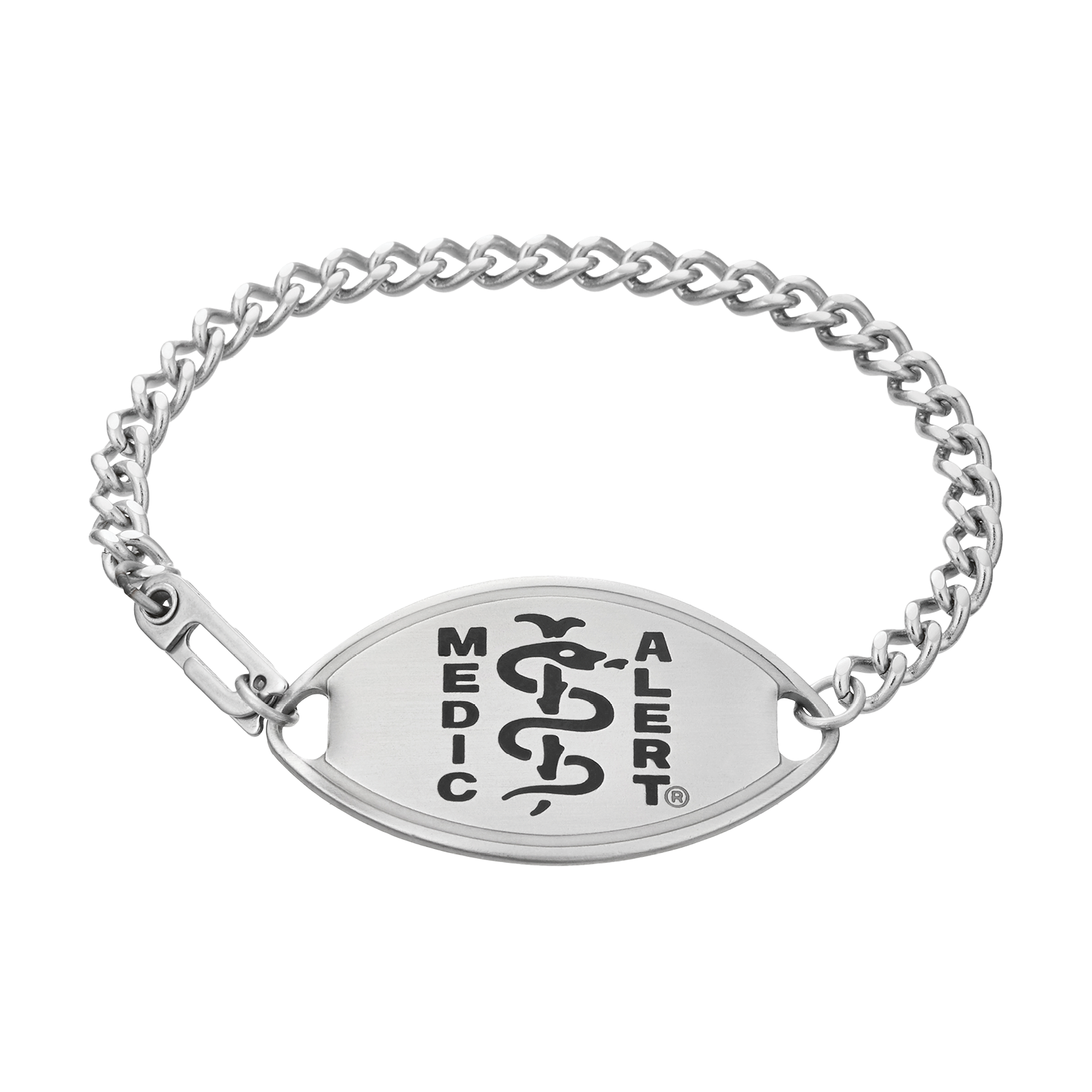 QR Code Classic Large Medical ID Bracelet, Black, large image number 1