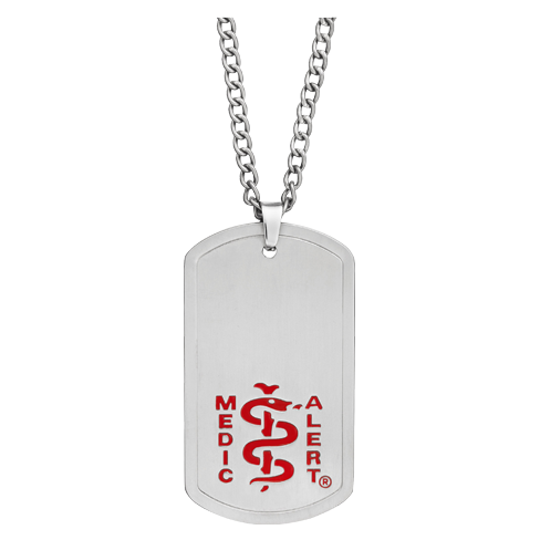 Dog Tag Titanium Medical ID Necklace
