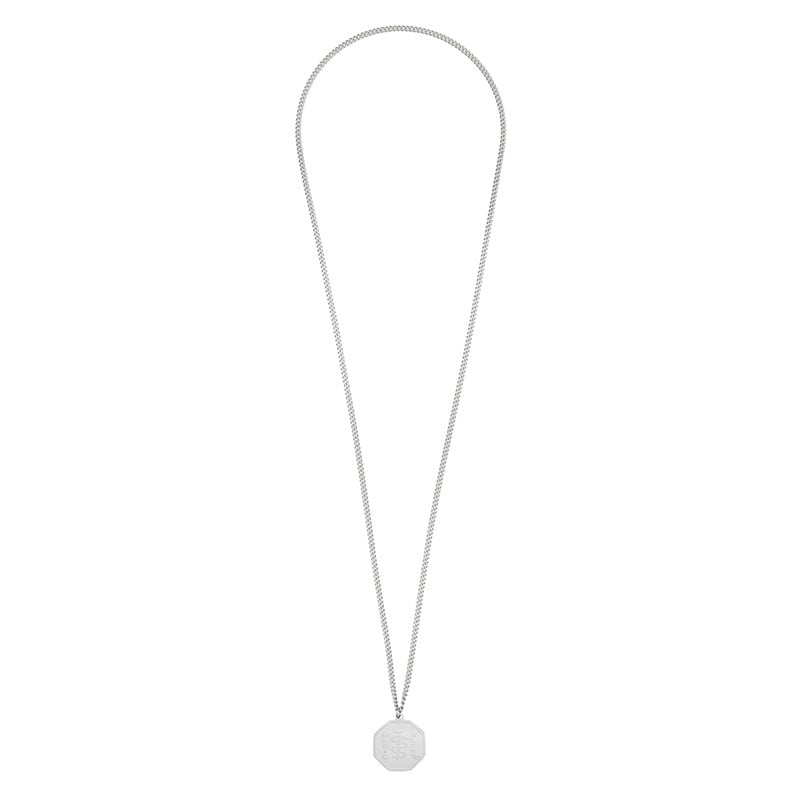 Standard Medical ID Necklace Stainless Steel Silver Color, Steel, large image number 1