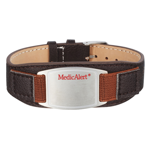 Leather Medical ID Bracelet