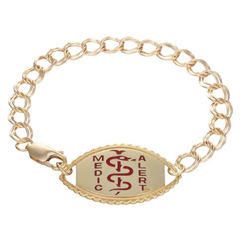 Santa Rosa Elite Medical ID Bracelet 14k Gold