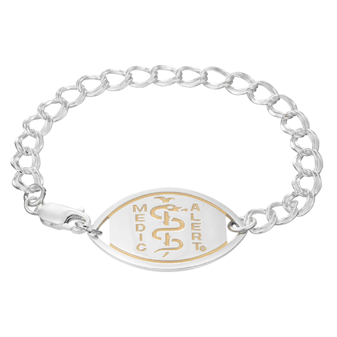 Santa Rosa Medical ID Bracelet Sterling Silver