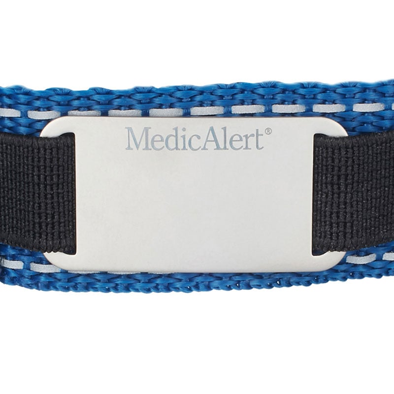 Reflective Band Medical ID Bracelet, Safety Blue, large image number 1